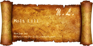 Molt Lili névjegykártya